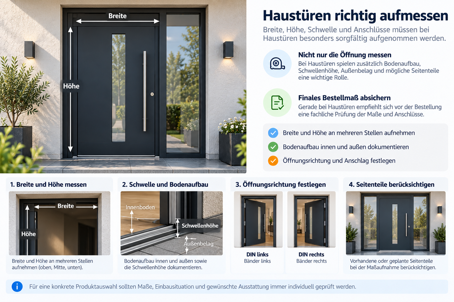 Haustür richtig ausmessen: Darauf kommt es an