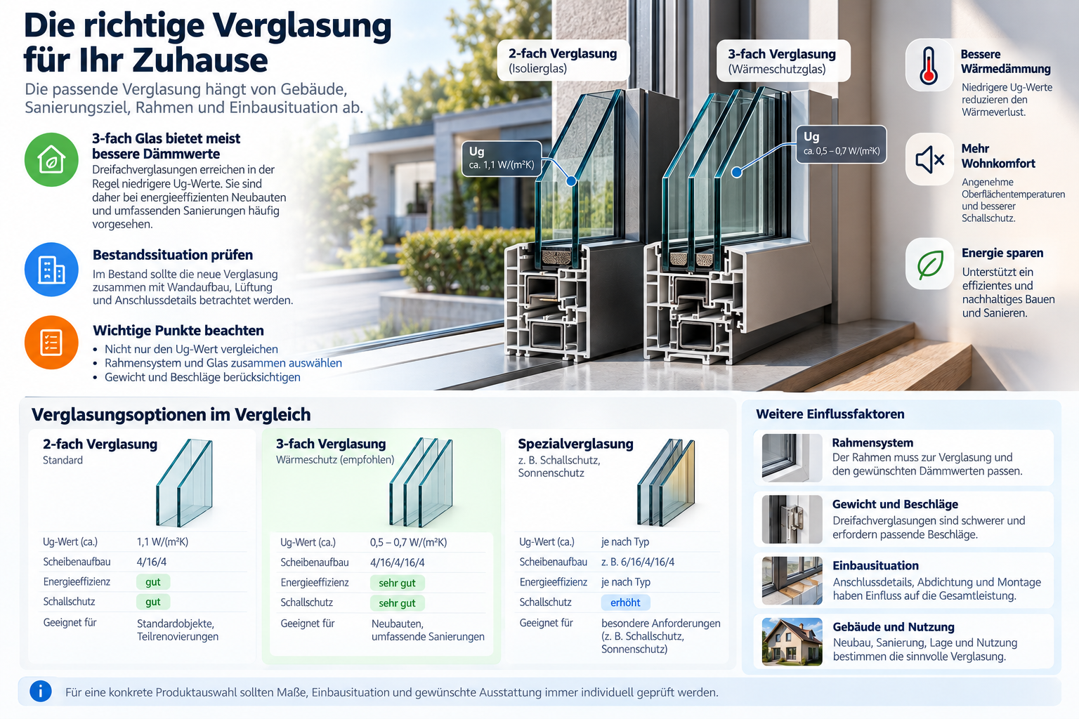 2-fach oder 3-fach Verglasung: Was passt zu meinem Haus?