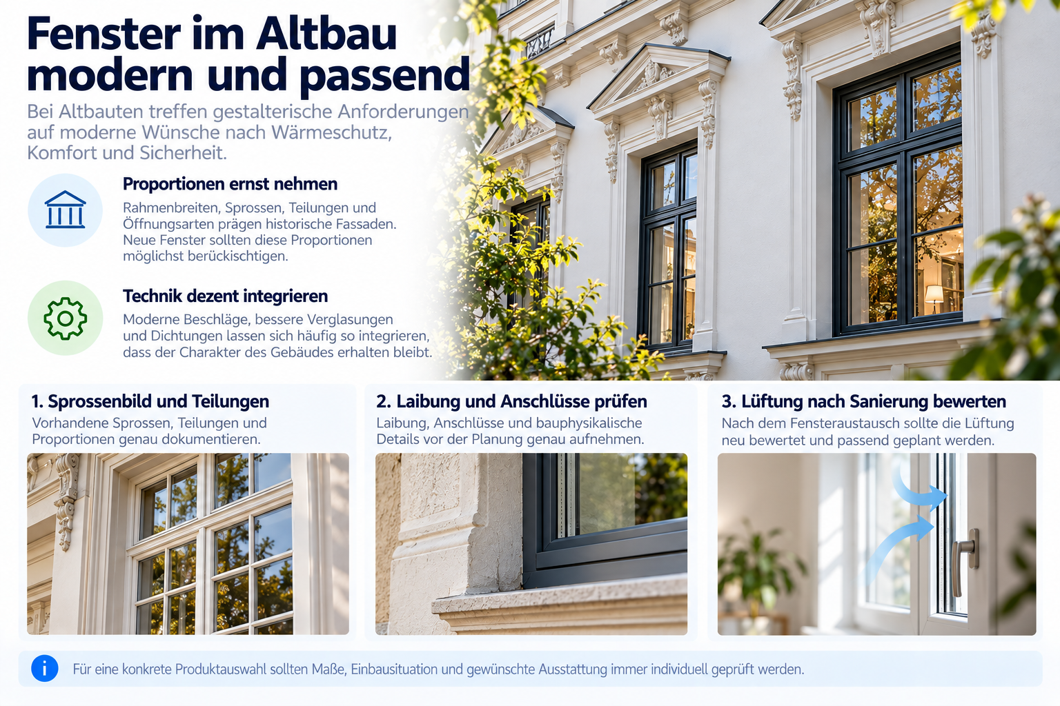 Fenster im Altbau: Charakter erhalten, Technik verbessern