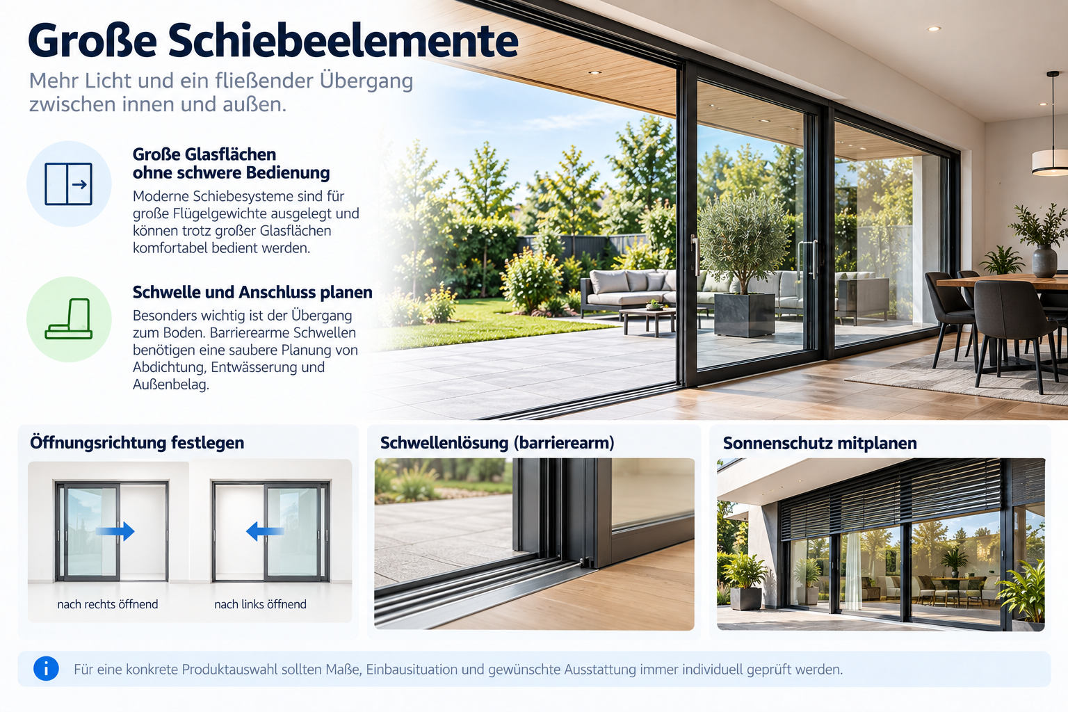Schiebetüren: Mehr Offenheit zwischen Wohnraum und Terrasse